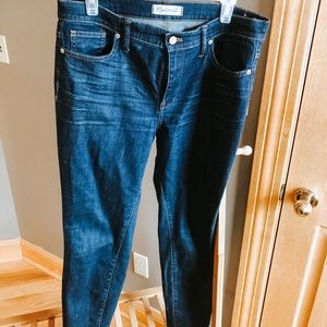Madewell high rise dark denim skinny jeans